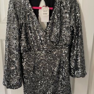 Sequin Silver Dress
